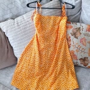 Sexy floral yellow dress M Feminine Yzk Girly Fall perfect